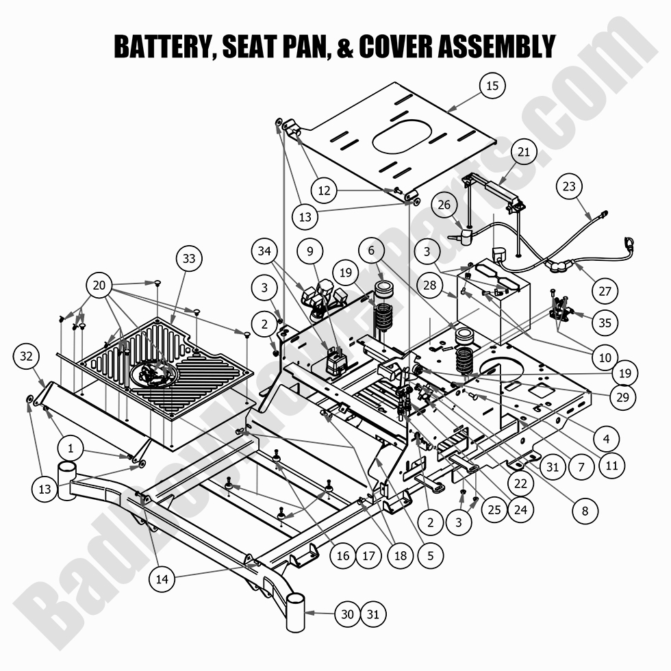 2021 ZT Avenger Battery, Seat Pan & Covers